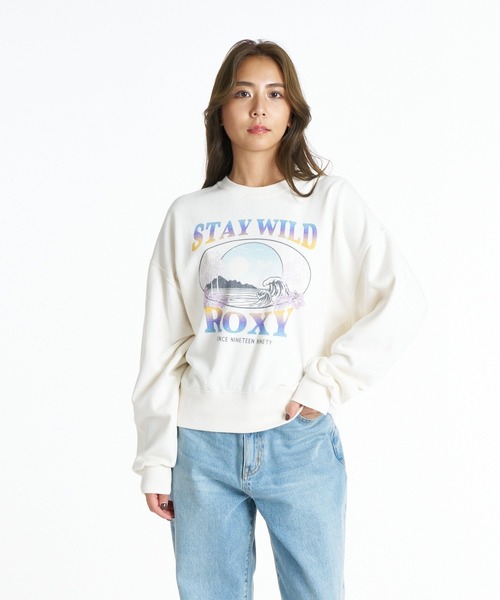 ROXY(ロキシー)の「ROXY STAY WITH ROXY ヴィンテージライクトレーナー 【2026年秋冬モデル】/ロキシークルーネックプルオーバースウェット(スウェット・レディース・グリーン/ネイビー/グレー/ナチュラル・MEDIUM/SMALL/LARGE)」の16枚目の写真