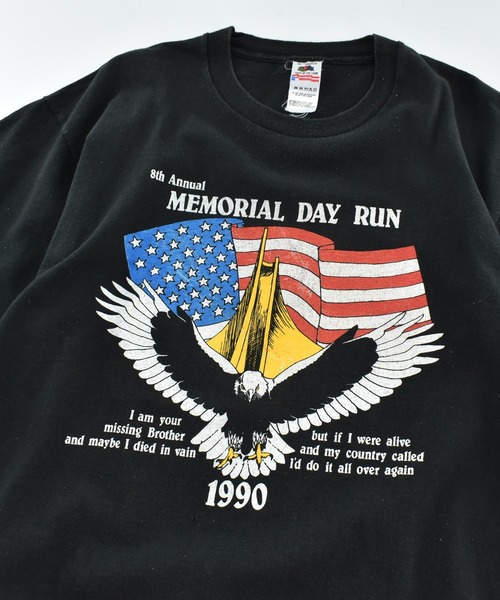 LABORATORY R(ラボラトリーアール)の「【USED】90’s “8th Annual MEMORIAL DAY RUN” バイク Tシャツ USA製(Tシャツ/カットソー・メンズ・ブラック・X-LARGE)」の2枚目の写真