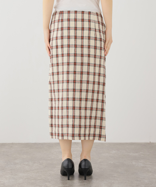 journal standard L'essage(ジャーナルスタンダードレサージュ)の「ROHE/ローエ Draped check skirt スカート(スカート・レディース・アイボリー・36)」の6枚目の写真