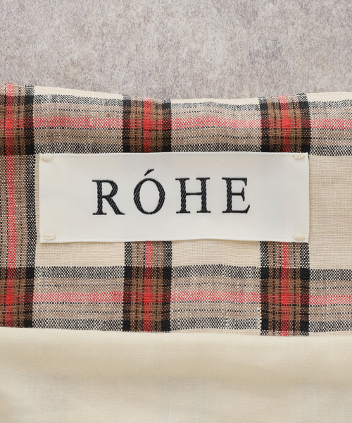 journal standard L'essage(ジャーナルスタンダードレサージュ)の「ROHE/ローエ Draped check skirt スカート(スカート・レディース・アイボリー・36)」の2枚目の写真