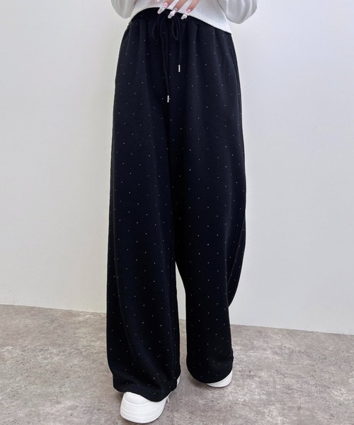 INGNI(イング)の「メタルビジュー飛ばしスウェットパンツ(その他パンツ・レディース・グレー/ライトピンク/ブラック・FREE)」の13枚目の写真