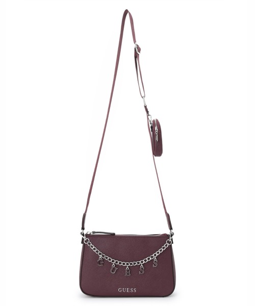 Guess(ゲス)の「FIORA Mini Bag ショルダーバッグ(ショルダーバッグ・レディース・プラム/ブラック・ONE SIZE)」の5枚目の写真