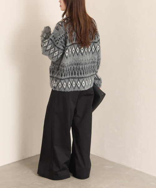 JOURNAL STANDARD(ジャーナルスタンダード)の「ネイティブシャギーカーディガン(カーディガン/ボレロ・レディース・レッド/チャコールグレー・FREE)」の6枚目の写真