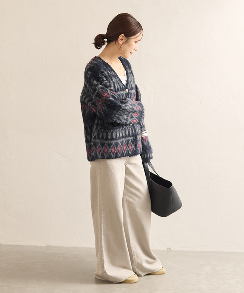 JOURNAL STANDARD(ジャーナルスタンダード)の「ネイティブシャギーカーディガン(カーディガン/ボレロ・レディース・レッド/チャコールグレー・FREE)」の11枚目の写真