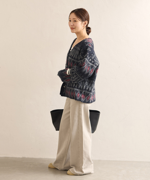 JOURNAL STANDARD(ジャーナルスタンダード)の「ネイティブシャギーカーディガン(カーディガン/ボレロ・レディース・レッド/チャコールグレー・FREE)」の12枚目の写真