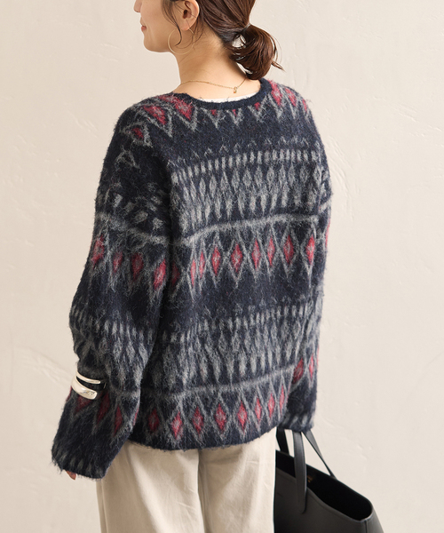 JOURNAL STANDARD(ジャーナルスタンダード)の「ネイティブシャギーカーディガン(カーディガン/ボレロ・レディース・レッド/チャコールグレー・FREE)」の13枚目の写真
