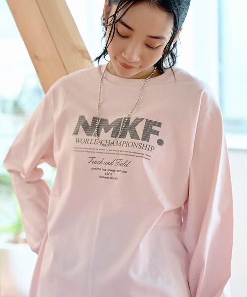 coen(コーエン)の「スポーティーロゴ アソートプリントロンT(Tシャツ/カットソー・レディース・ライトピンク/ベージュ/オフホワイト/ダークグレー・L/M)」の17枚目の写真