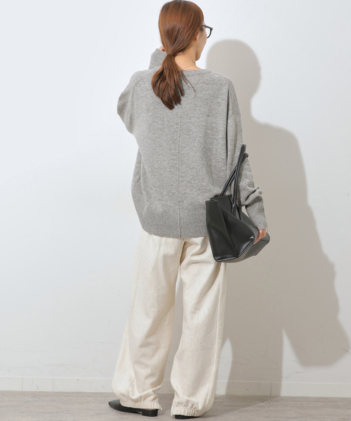 JOURNAL STANDARD relume(ジャーナルスタンダード レリューム)の「ハミルトンウォッシャブルクルーネックプルオーバー(ニット/セーター・レディース・ブラウン/グレー/レッド・FREE)」の6枚目の写真