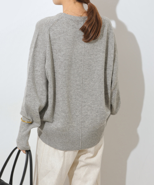 JOURNAL STANDARD relume(ジャーナルスタンダード レリューム)の「ハミルトンウォッシャブルクルーネックプルオーバー(ニット/セーター・レディース・ブラウン/グレー/レッド・FREE)」の9枚目の写真