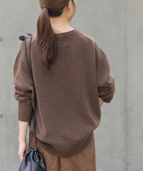 JOURNAL STANDARD relume(ジャーナルスタンダード レリューム)の「ハミルトンウォッシャブルクルーネックプルオーバー(ニット/セーター・レディース・ブラウン/グレー/レッド・FREE)」の17枚目の写真