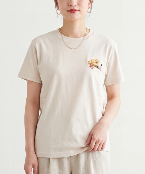 INNOCENT(イノセント)の「【T24】DOG EMBROIDERY TEE SS-2000(Tシャツ/カットソー・レディース・その他7/その他12/その他9/その他2/その他5/その他10/その他11/その他4/その他8/その他6/その他1/その他3・X-LARGE/LARGE/SMALL/MEDIUM)」の2枚目の写真