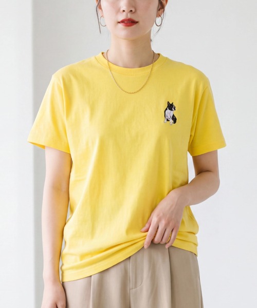 INNOCENT(イノセント)の「【T24】DOG EMBROIDERY TEE SS-2000(Tシャツ/カットソー・レディース・その他7/その他12/その他9/その他2/その他5/その他10/その他11/その他4/その他8/その他6/その他1/その他3・X-LARGE/LARGE/SMALL/MEDIUM)」の3枚目の写真