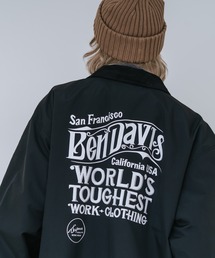 【BEN DAVIS/ベンデイビス】【ゆったり羽織ってコーデに抜け感をプラス】バックプリントコーチジャケット アウターコーデュロイ衿 軽量 アメカジ ストリート ユニセックス