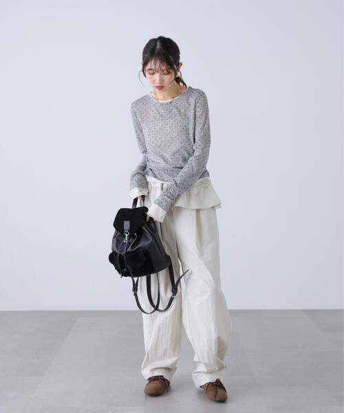 FREE'S MART(フリーズマート)の「◆シアーテレコレイヤード風カットソー(Tシャツ/カットソー・レディース・ホワイト系その他2/ホワイト/グレー系その他/ブラウン/グレー/ホワイト系その他・FREE)」の19枚目の写真
