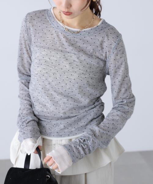 FREE'S MART(フリーズマート)の「◆シアーテレコレイヤード風カットソー(Tシャツ/カットソー・レディース・ホワイト系その他2/ホワイト/グレー系その他/ブラウン/グレー/ホワイト系その他・FREE)」の21枚目の写真
