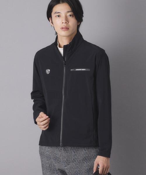 adabat フルジップ ブラックジャケット ADABAT NAVY】タフタスタンドジップブルゾン（ブルゾン）｜adabat