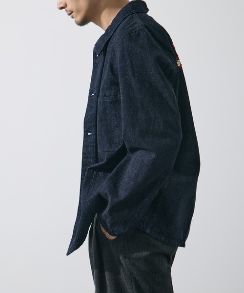 ISSUETHINGS(イシューシングス)の「【ISSUETHINGS/イシューシングス】TYPE129 (PATCHED)(カバーオール・メンズ・ダークインディゴブルー・3/2)」の4枚目の写真