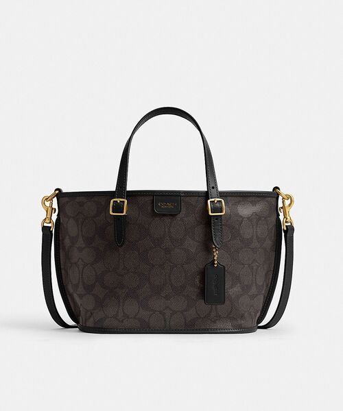 COACH(コーチ)の「タクシー トート バッグ 21・シグネチャー キャンバス(ショルダーバッグ・レディース・ブラック系その他・ONE)」の4枚目の写真