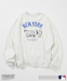 限定展開 PEANUTS×MLB 別注 ビッグシルエット バックプリント スウェット / YANKEES