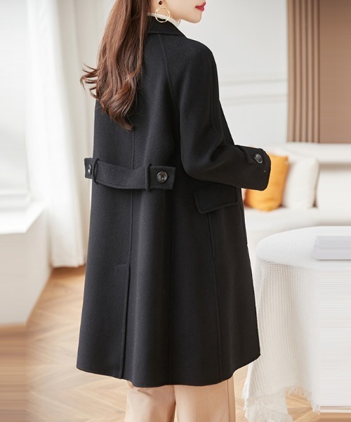 LUCPY(ラクピー)の「ステンカラー ロングコート(チェスターコート・レディース・グレー・X-LARGE/LARGE/MEDIUM/SMALL)」の4枚目の写真