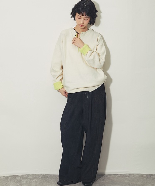 ANOTHER S(アナザーエス)の「【セットアップ対応】ベロアライクエッグパンツ(その他パンツ・レディース・ブラウン/ネイビー/ブラック・FREE)」の21枚目の写真