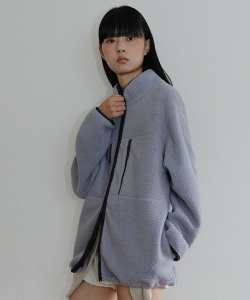 EN OR（エンオール）の「[CORE] UTILITY FLEECE ZIP-UP - LIGHT BLUE（その他アウター・レディース・その他・FREE）」の3枚目の写真