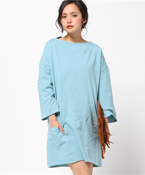 MOUSSY（マウジー）の「COTTON LOOSE PK OP（ワンピース・レディース・ベージュ系その他/ホワイト/ブルー/ライトイエロー・FREE）」の16枚目の写真