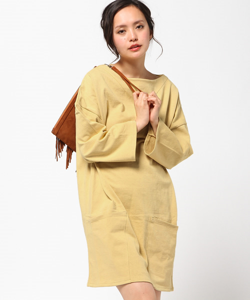 MOUSSY（マウジー）の「COTTON LOOSE PK OP（ワンピース・レディース・ベージュ系その他/ホワイト/ブルー/ライトイエロー・FREE）」の10枚目の写真