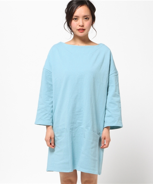 MOUSSY（マウジー）の「COTTON LOOSE PK OP（ワンピース・レディース・ベージュ系その他/ホワイト/ブルー/ライトイエロー・FREE）」の5枚目の写真