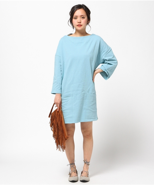 MOUSSY（マウジー）の「COTTON LOOSE PK OP（ワンピース・レディース・ベージュ系その他/ホワイト/ブルー/ライトイエロー・FREE）」の8枚目の写真