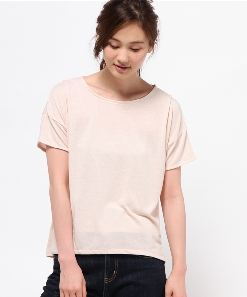 earth music&ecology(アースミュージックアンドエコロジー)の「【2016Summer】バックプリーツプルオーバー(Tシャツ/カットソー・レディース・LT.Gray/アイボリー/ネイビー/ピンク・FREE)」の3枚目の写真