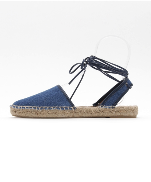 Spick & Span（スピックアンドスパン）の「【Dalson】フラットアンクルレースUPエスパ◆（サンダル・レディース・ブルー/キャメル・38/36/37）」の4枚目の写真