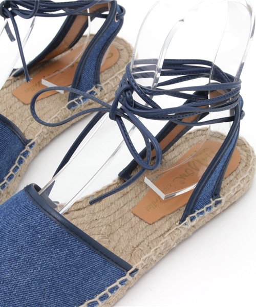 Spick & Span（スピックアンドスパン）の「【Dalson】フラットアンクルレースUPエスパ◆（サンダル・レディース・ブルー/キャメル・38/36/37）」の8枚目の写真