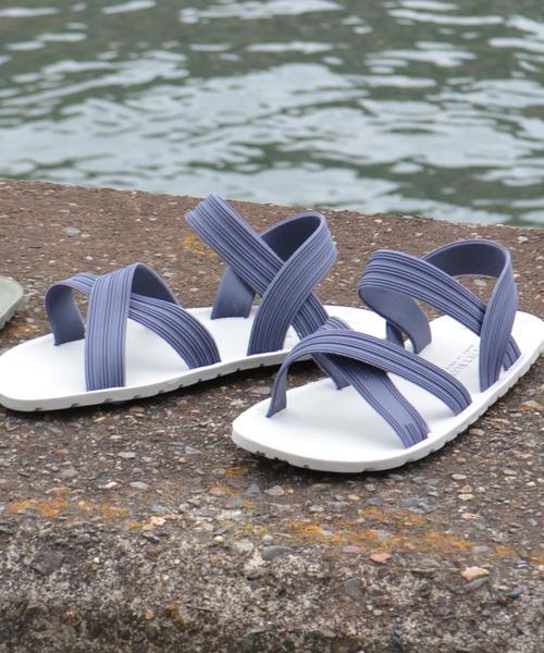 SHIPS JET BLUE（シップスジェットブルー）の「HENRY&HENRY×SHIPS JET BLUE:  ヒールストラップサンダル（サンダル・メンズ・グレー/ブラック/グリーン/ホワイト・40/39）」の3枚目の写真