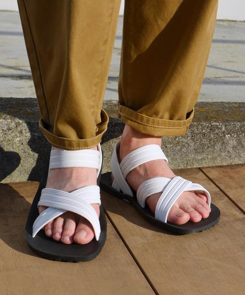 SHIPS JET BLUE（シップスジェットブルー）の「HENRY&HENRY×SHIPS JET BLUE:  ヒールストラップサンダル（サンダル・メンズ・グレー/ブラック/グリーン/ホワイト・40/39）」の2枚目の写真