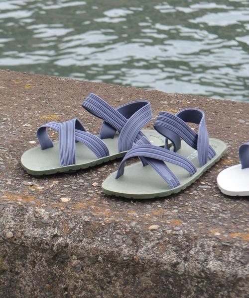 SHIPS JET BLUE（シップスジェットブルー）の「HENRY&HENRY×SHIPS JET BLUE:  ヒールストラップサンダル（サンダル・メンズ・グレー/ブラック/グリーン/ホワイト・40/39）」の4枚目の写真