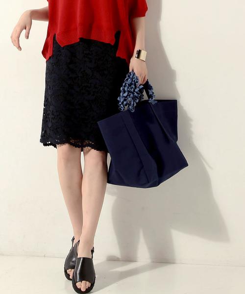 UNITED ARROWS(ユナイテッドアローズ)の「○UBMF コードレース タイトスカート②◆(スカート・レディース・ネイビー/オフホワイト/ベージュ/ライトブルー・36/40/38)」の4枚目の写真