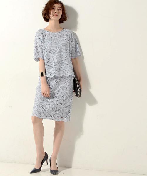 UNITED ARROWS(ユナイテッドアローズ)の「○UBMF コードレース タイトスカート②◆(スカート・レディース・ネイビー/オフホワイト/ベージュ/ライトブルー・36/40/38)」の8枚目の写真