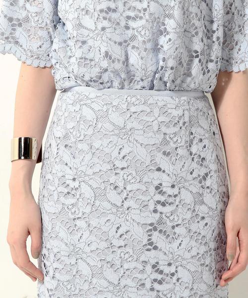 UNITED ARROWS(ユナイテッドアローズ)の「○UBMF コードレース タイトスカート②◆(スカート・レディース・ネイビー/オフホワイト/ベージュ/ライトブルー・36/40/38)」の9枚目の写真