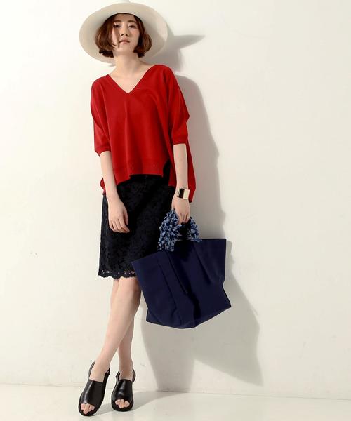 UNITED ARROWS(ユナイテッドアローズ)の「○UBMF コードレース タイトスカート②◆(スカート・レディース・ネイビー/オフホワイト/ベージュ/ライトブルー・36/40/38)」の10枚目の写真