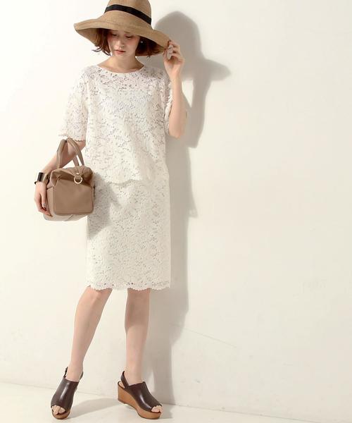 UNITED ARROWS(ユナイテッドアローズ)の「○UBMF コードレース タイトスカート②◆(スカート・レディース・ネイビー/オフホワイト/ベージュ/ライトブルー・36/40/38)」の11枚目の写真