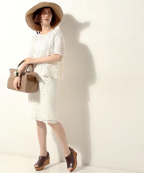 UNITED ARROWS(ユナイテッドアローズ)の「○UBMF コードレース タイトスカート②◆(スカート・レディース・ネイビー/オフホワイト/ベージュ/ライトブルー・36/40/38)」の12枚目の写真