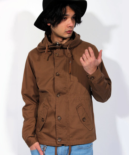 8(eight)(エイト)の「コットンツイルマウンテンパーカー(マウンテンパーカー・メンズ・ブラック/レッド/オレンジ/ベージュ/マスタード/グリーン/オリーブ/ブルー系その他/ロイヤルブルー/ネイビー/カラフル・MEDIUM/LARGE/X-LARGE)」の3枚目の写真