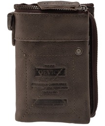 DEVICE（デバイス）の「DEVICE デバイス Work ミリタリー 本革 レザー 型押し 二つ折り 財布 コンパクト ウォレット 取り外し可能 カードケース付き（財布）」
