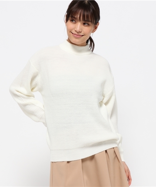 WEGO（ウィゴー）の「WEGO/ボトルネックBIGニット（ニット/セーター・レディース・杢グレー/ターコイズブルー/オフホワイト/ピンク系その他・FREE）」の5枚目の写真