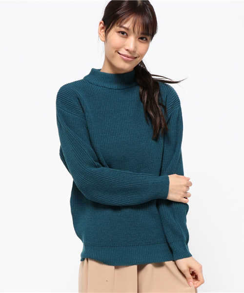 WEGO（ウィゴー）の「WEGO/ボトルネックBIGニット（ニット/セーター・レディース・杢グレー/ターコイズブルー/オフホワイト/ピンク系その他・FREE）」の7枚目の写真