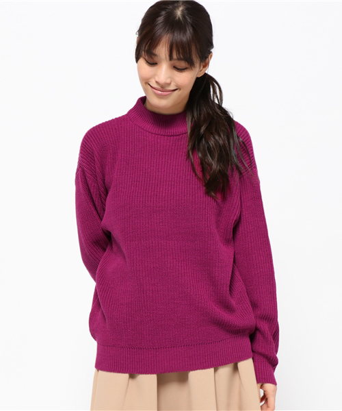 WEGO（ウィゴー）の「WEGO/ボトルネックBIGニット（ニット/セーター・レディース・杢グレー/ターコイズブルー/オフホワイト/ピンク系その他・FREE）」の8枚目の写真