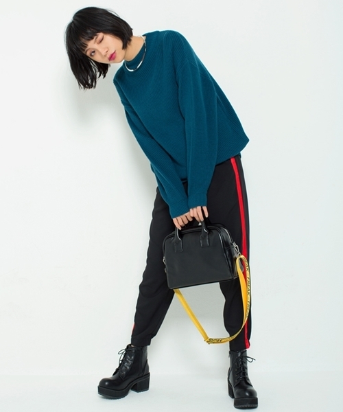 WEGO（ウィゴー）の「WEGO/ボトルネックBIGニット（ニット/セーター・レディース・杢グレー/ターコイズブルー/オフホワイト/ピンク系その他・FREE）」の9枚目の写真