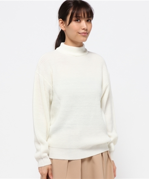 WEGO（ウィゴー）の「WEGO/ボトルネックBIGニット（ニット/セーター・レディース・杢グレー/ターコイズブルー/オフホワイト/ピンク系その他・FREE）」の10枚目の写真