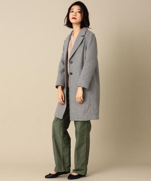 Another Edition（アナザーエディション）の「ダブルクロスチェスターコート/ AEBFC ﾀﾞﾌﾞﾙｸﾛｽCHESTER CT（チェスターコート・レディース・ブラック/グレー/ベージュ・MEDIUM/SMALL）」の4枚目の写真